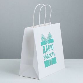 Пакет подарочный «Дарю радость», 22 × 22 × 11 см 