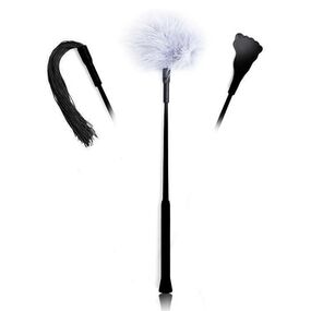 Набор БДСМ из флоггер, стек и щекоталка 