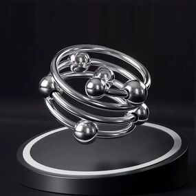 Металлическое эрекционное кольцо, серебро, 35 мм 