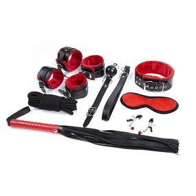 БДСМ набор Black-Red в сумке, 8 предметов 