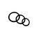 Набор сменных колец для страпона 3 шт., черный (4)