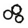 Набор эрекционных колец "Toyfa", 3 шт, Цвет: Чёрный 