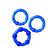 Набор эрекционных колец blue, 3 шт, Цвет: Синий 