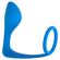 Анальный стимулятор с кольцом на пенис Button Blue - секс-шоп Incognito Анальный стимулятор с кольцом на пенис Button Blue
