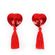 Пэстисы в виде сердца с кисточками Red, Цвет: Красный - секс-шоп Incognito Пэстисы в виде сердца с кисточками Red, Цвет: Красный