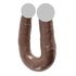 Двойной фаллоимитатор 5,5" U-Shaped Medium Double Trouble Brown, Цвет: Коричневый 