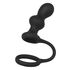 Анальная втулка с эрекционным кольцом Black, Цвет: Чёрный 