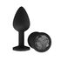 Анальная пробка с черныым кристаллом, M, Цвет: Чёрный 