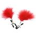 Зажимы на соски с красными перьями, Цвет: Красный 